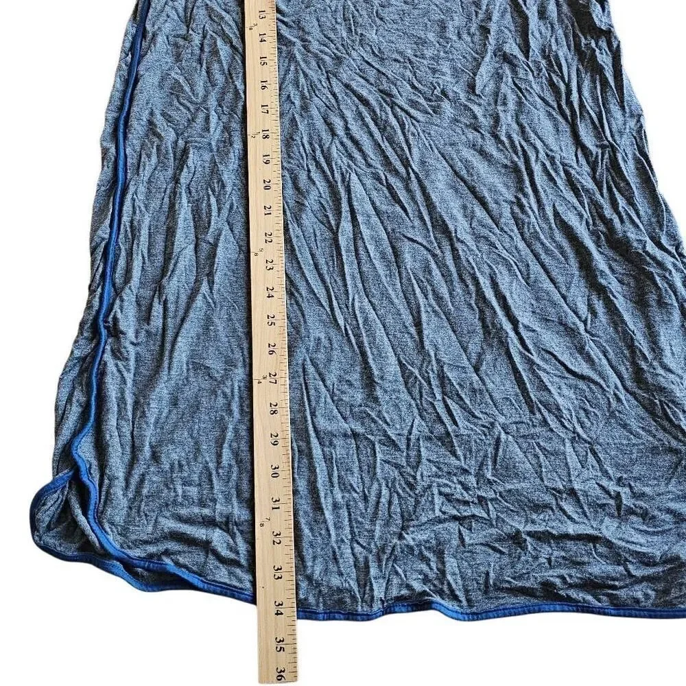 Ekouaer womens Sz M gray blue breastfeeding Nightgown